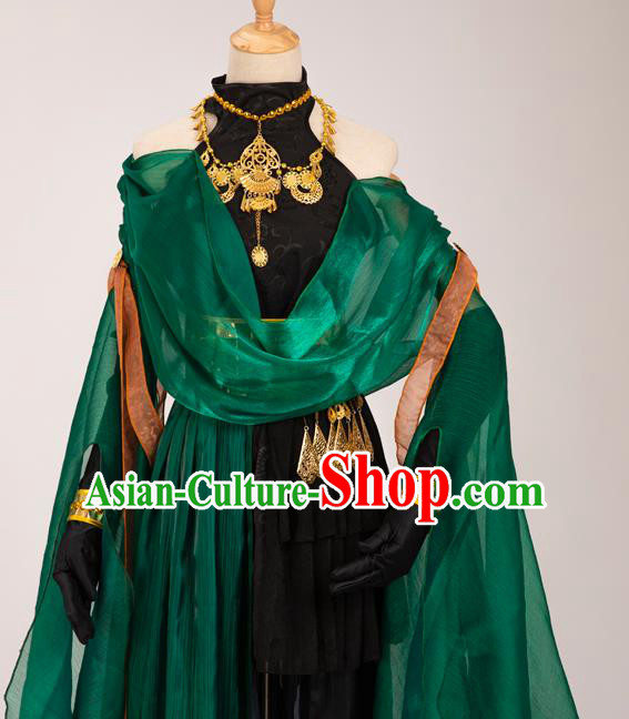 Chinese Cosplay Female Assassin Costumes Ancient Swordswoman Black Hanfu Dress Chinese Cosplay Female Assassin Costumes Ancient Swordswoman Black Hanfu Dress