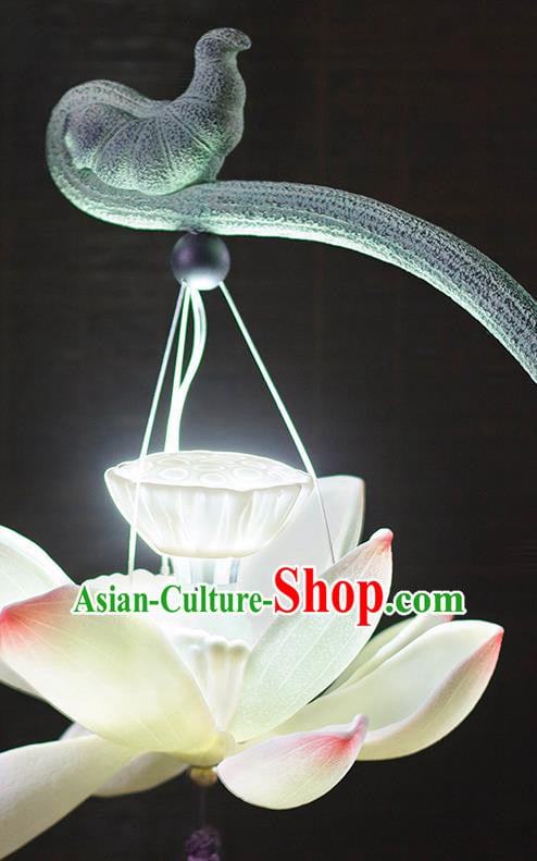 China Handmade Resin Lotus Table Lamp Desk Lantern Traditional Home Decorations China Handmade Resin Lotus Table Lamp Desk Lantern Traditional Home Decorations