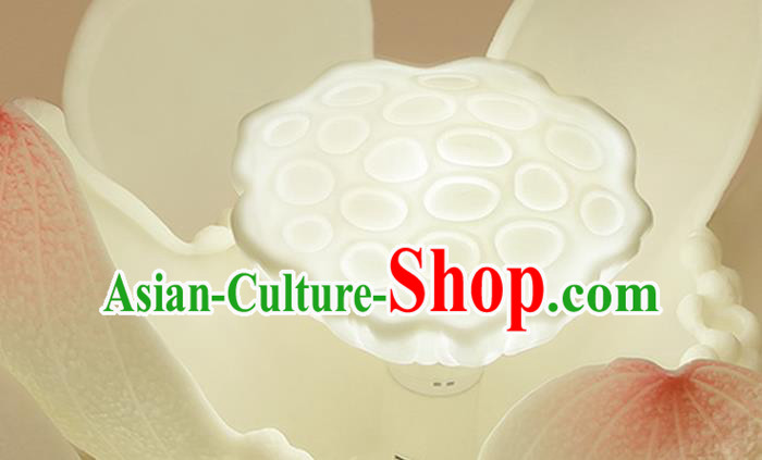 China Handmade Resin Lotus Table Lamp Desk Lantern Traditional Home Decorations China Handmade Resin Lotus Table Lamp Desk Lantern Traditional Home Decorations