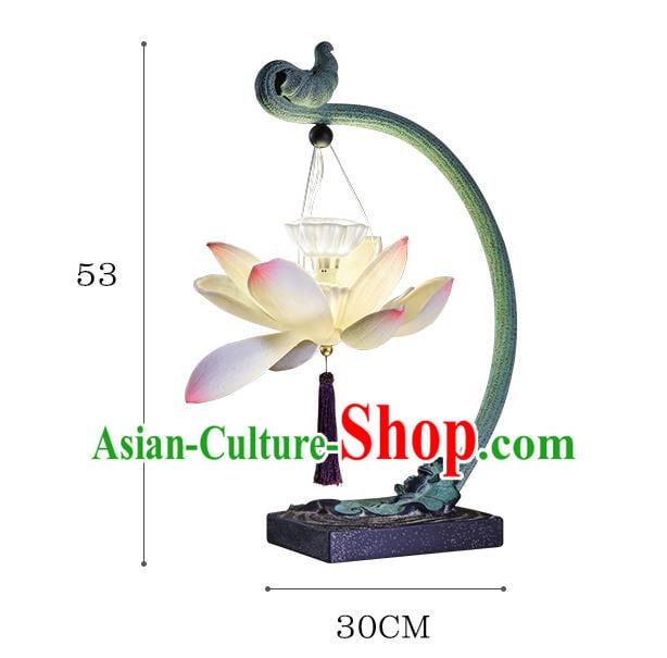 China Handmade Resin Lotus Table Lamp Desk Lantern Traditional Home Decorations China Handmade Resin Lotus Table Lamp Desk Lantern Traditional Home Decorations