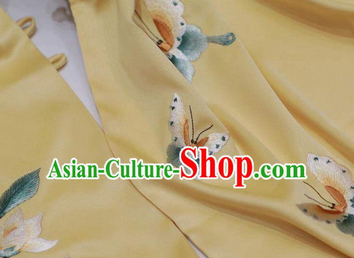 China Yellow Silk Scarf Traditional Embroidered Tippet Embroidery Magnolia Craft Mother Cappa China Yellow Silk Scarf Traditional Embroidered Tippet Embroidery Magnolia Craft Mother Cappa
