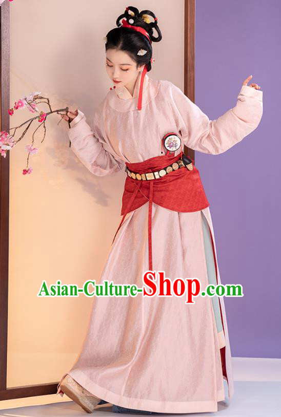 China Song Dynasty Civilian Woman Costumes Traditional Ancient Country Lady Hanfu Dress Complete Set