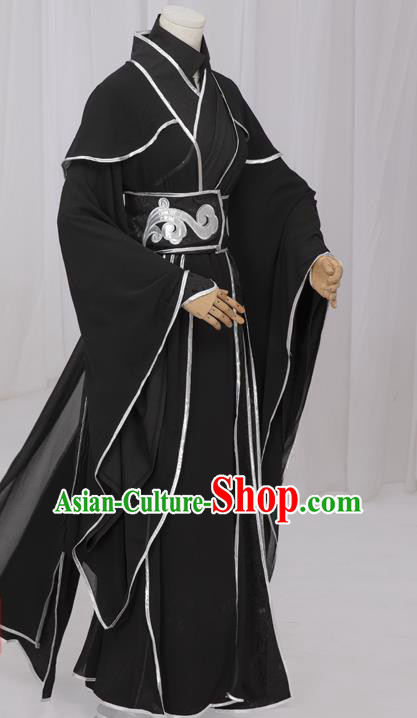 Chinese Tang Dynasty Imperial Bodyguard Black Costumes Ancient Cosplay Chivalrous Expert Clothing