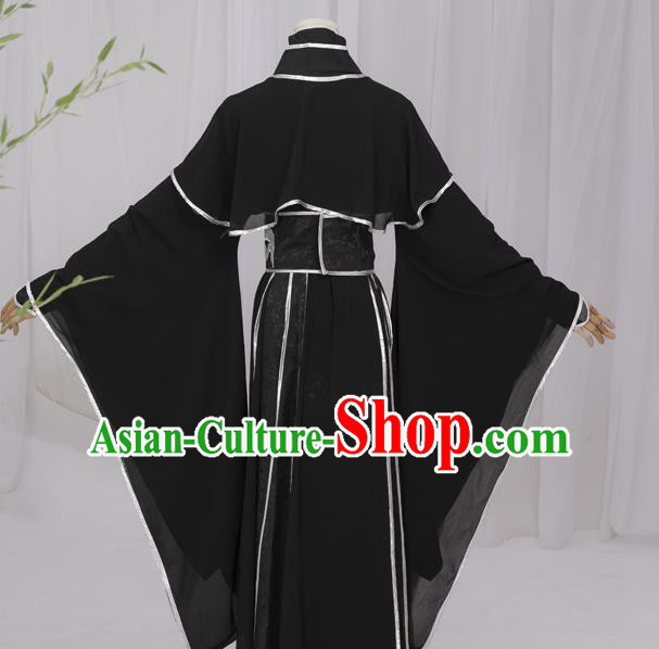 Chinese Tang Dynasty Imperial Bodyguard Black Costumes Ancient Cosplay Chivalrous Expert Clothing