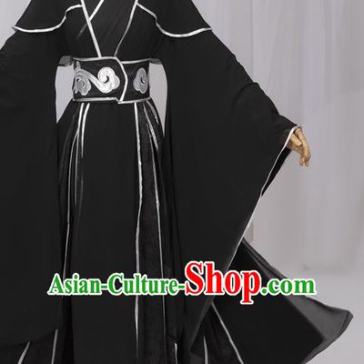 Chinese Tang Dynasty Imperial Bodyguard Black Costumes Ancient Cosplay Chivalrous Expert Clothing