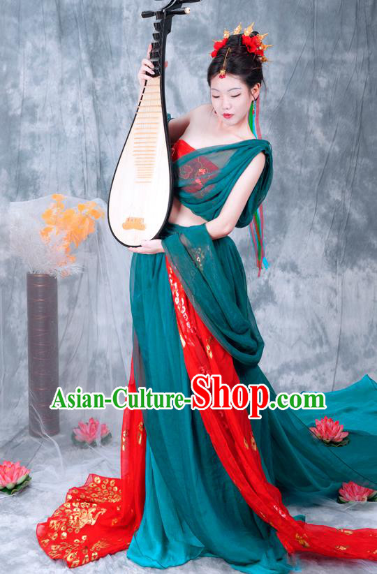 Chinese Tang Dynasty Palace Lady Costumes Ancient Flying Apsaras Hanfu Dress Classical Dance Apparels Chinese Tang Dynasty Palace Lady Costumes Ancient Flying Apsaras Hanfu Dress Classical Dance Apparels