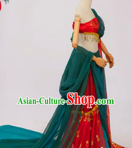 Chinese Tang Dynasty Palace Lady Costumes Ancient Flying Apsaras Hanfu Dress Classical Dance Apparels Chinese Tang Dynasty Palace Lady Costumes Ancient Flying Apsaras Hanfu Dress Classical Dance Apparels