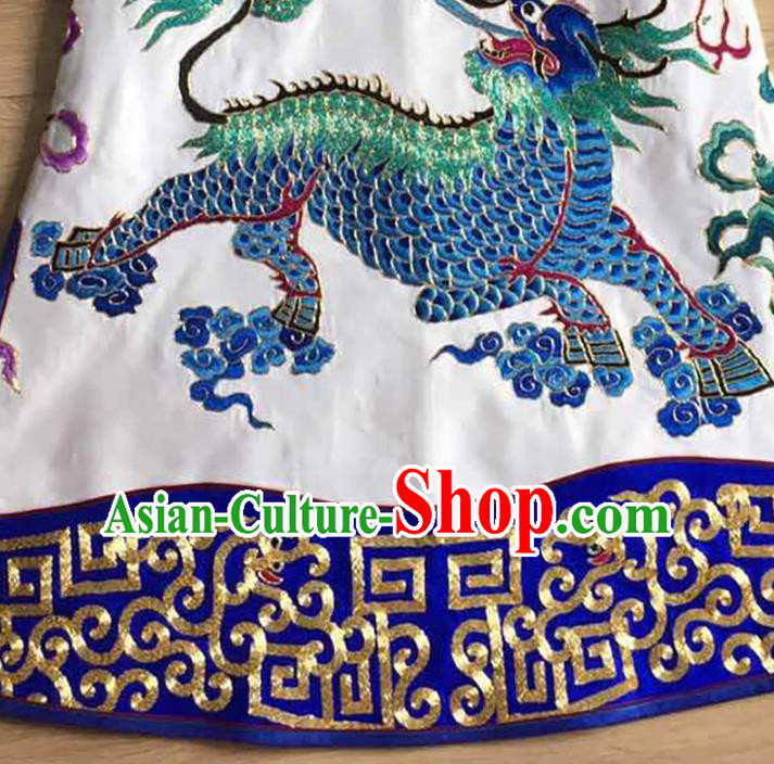 China Embroidery Kylin White Silk Vest National Clothing Women Cheongsam Waistcoat China Embroidery Kylin White Silk Vest National Clothing Women Cheongsam Waistcoat
