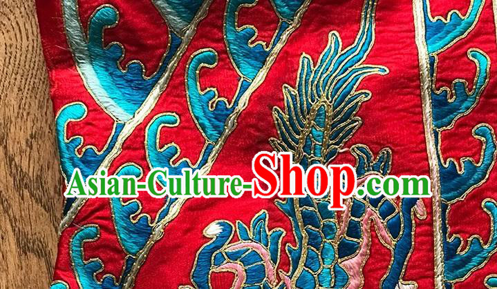 China Women Red Brocade Waistcoat National Clothing Embroidery Dragons Vest Costumes China Women Red Brocade Waistcoat National Clothing Embroidery Dragons Vest Costumes