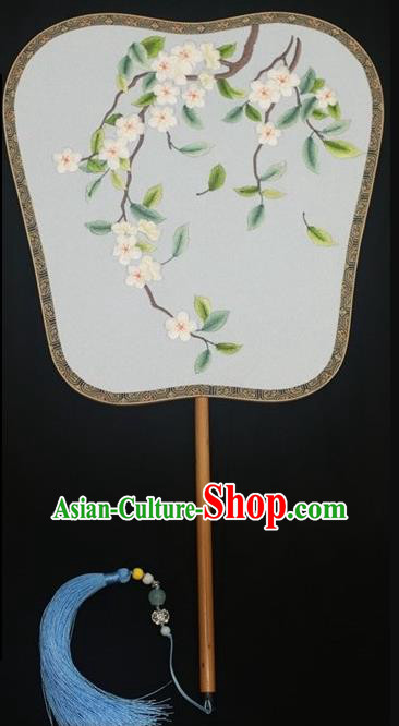 Handmade Chinese Suzhou Embroidery Palace Fan Double Sides Silk Fan Cheongsam Show Embroidered Fans Handmade Chinese Suzhou Embroidery Palace Fan Double Sides Silk Fan Cheongsam Show Embroidered Fans