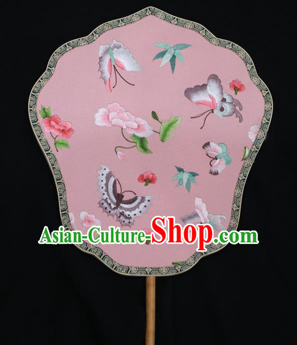 Chinese Suzhou Embroidery Fans Double Side Embroidered Silk Fan Traditional Butterfly Pattern Palace Fan Chinese Suzhou Embroidery Fans Double Side Embroidered Silk Fan Traditional Butterfly Pattern Palace Fan