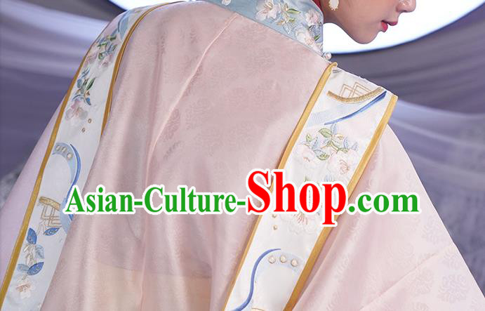 China Traditional Embroidered Hanfu Clothing Ancient Song Dynasty Imperial Empress Historical Costumes for Women