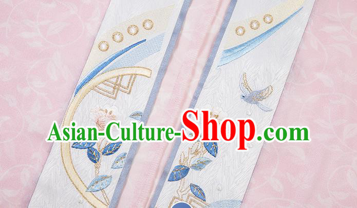 China Traditional Embroidered Hanfu Clothing Ancient Song Dynasty Imperial Empress Historical Costumes for Women
