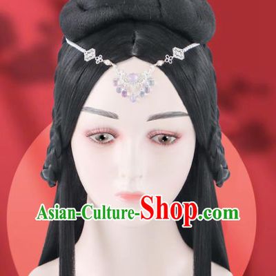 Chinese Jin Dynasty Imperial Consort Wigs Quality Wigs China Best Chignon Wig Ancient Goddess Wig Sheath