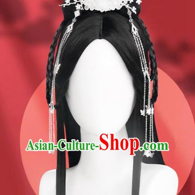 Chinese Han Dynasty Imperial Consort Wigs Quality Wigs China Best Chignon Wig Ancient Court Woman Wig Sheath