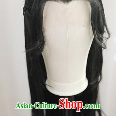 Best Chinese Drama Ancient Young Hero Wig Sheath China Quality Front Lace Wigs Cosplay Swordsman King Wig