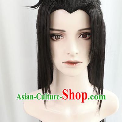 Best Chinese Cosplay Knight Wig Sheath China Quality Wigs Ancient Swordsman Young Hero Wig