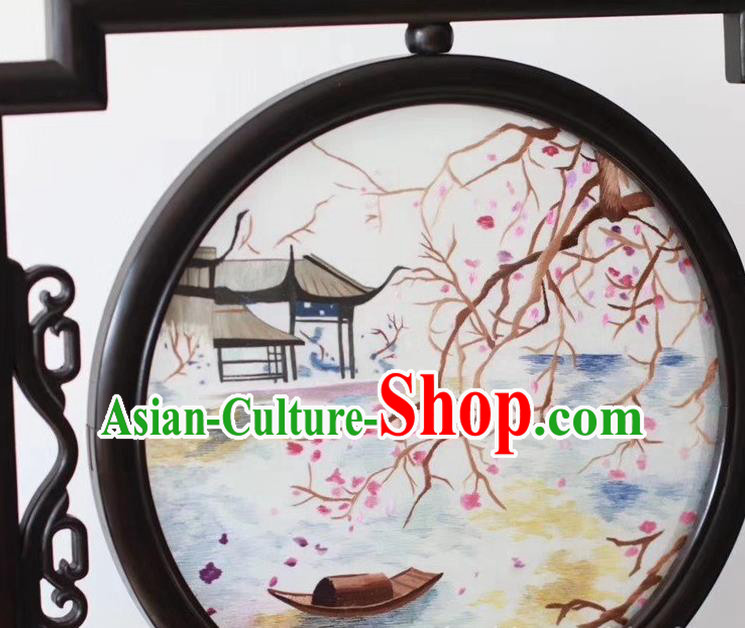 China Handmade Screen Byobu Traditional Embroidery Ornaments Craft Suzhou Embroidered Painting Desk Screen China Handmade Screen Byobu Traditional Embroidery Ornaments Craft Suzhou Embroidered Painting Desk Screen