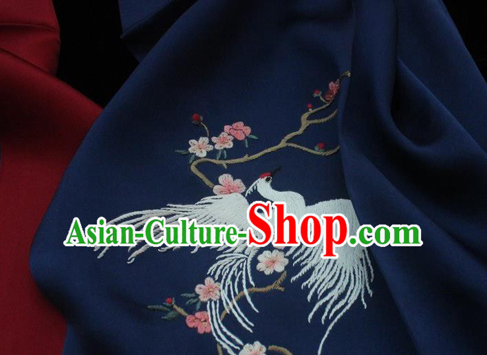 Chinese Traditional Cheongsam Embroidery Phoenix Accessories Embroidered Scarf Navy Silk Tippet Chinese Traditional Cheongsam Embroidery Phoenix Accessories Embroidered Scarf Navy Silk Tippet