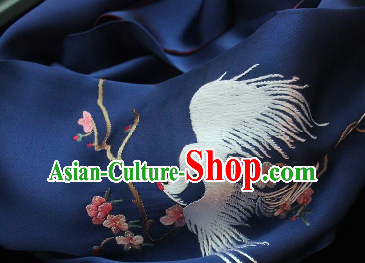 Chinese Traditional Cheongsam Embroidery Phoenix Accessories Embroidered Scarf Navy Silk Tippet Chinese Traditional Cheongsam Embroidery Phoenix Accessories Embroidered Scarf Navy Silk Tippet