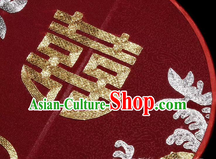 China Handmade Wedding Red Silk Fan Traditional Embroidered Palace Fan Embroidery Bride Fan China Handmade Wedding Red Silk Fan Traditional Embroidered Palace Fan Embroidery Bride Fan