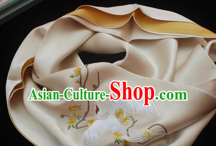 Chinese Champagne Silk Tippet Traditional Embroidered Scarf Cheongsam Embroidery Phoenix Accessories Chinese Champagne Silk Tippet Traditional Embroidered Scarf Cheongsam Embroidery Phoenix Accessories