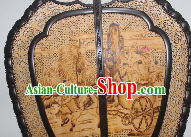China Handmade Rosewood Carving Fan Traditional Palace Fan Craft China Handmade Rosewood Carving Fan Traditional Palace Fan Craft