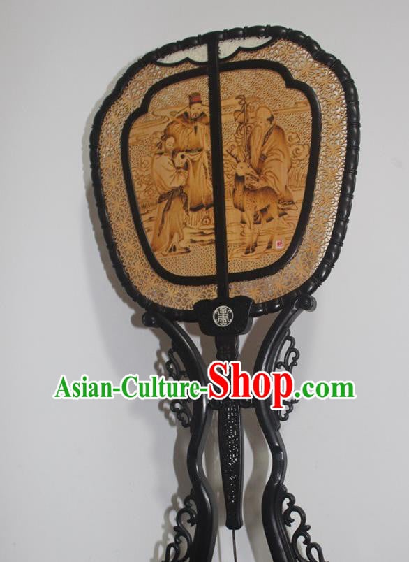 China Handmade Rosewood Carving Fan Traditional Palace Fan Craft China Handmade Rosewood Carving Fan Traditional Palace Fan Craft