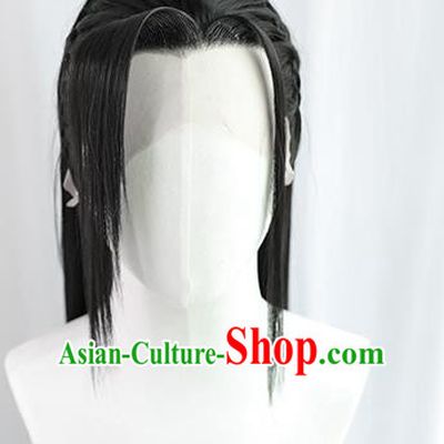 Best Chinese Drama Cosplay Swordsman Wig Sheath China Quality Front Lace Wigs Ancient Ming Dynasty Knight Wig