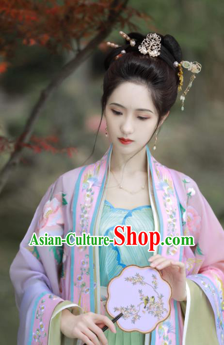 Traditional China Song Dynasty Court Women Historical Costumes Ancient Royal Princess Hanfu Dresses