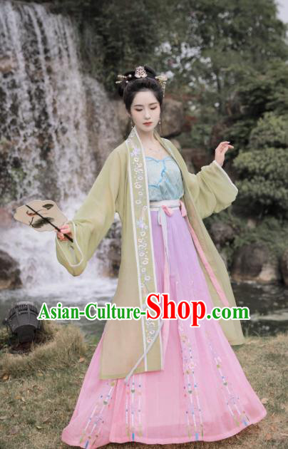 Traditional China Song Dynasty Court Women Historical Costumes Ancient Royal Princess Hanfu Dresses