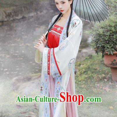 China Song Dynasty Country Woman Hanfu Fashion Traditional Historical Costumes Ancient Village Girl Costumes