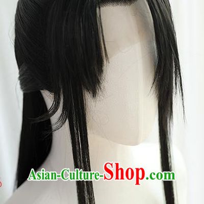 Best Chinese Drama Ancient Noble Childe Mo Ran Wig Sheath China Quality Front Lace Wigs Cosplay Swordsman Wig