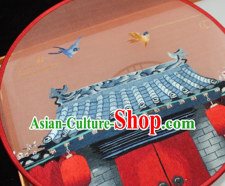 China Traditional Hanfu Silk Fan Embroidered Palace Fan Handmade Suzhou Embroidery Fan China Traditional Hanfu Silk Fan Embroidered Palace Fan Handmade Suzhou Embroidery Fan