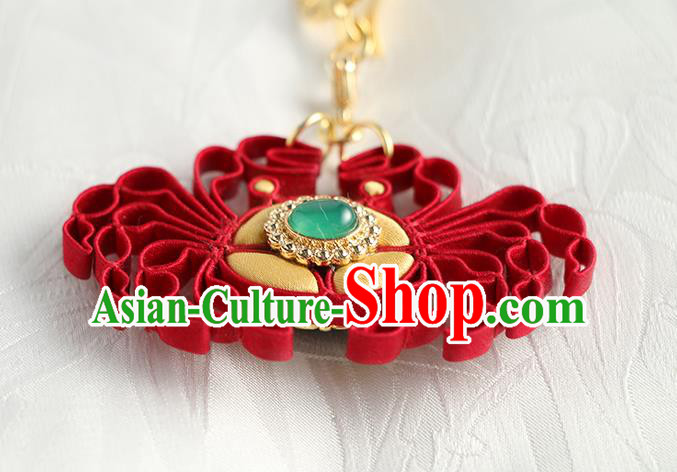 China Cheongsam Red Silk Brooch Handmade Traditional Accessories Crab Breastpin China Cheongsam Red Silk Brooch Handmade Traditional Accessories Crab Breastpin