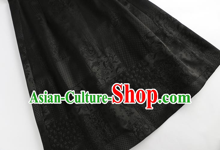 Traditional Cheongsam China National Clothing Black Qipao Dress for Women Traditional Cheongsam China National Clothing Black Qipao Dress for Women