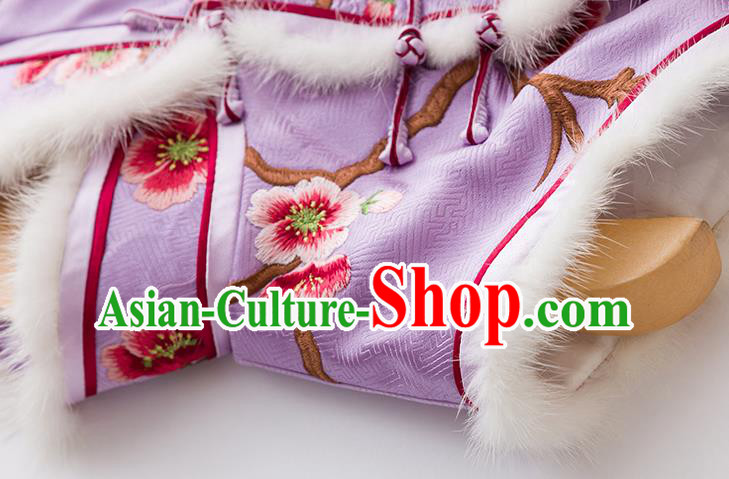 China National Clothing Traditional Women Upper Outer Garment Classical Embroidered Plum Lilac Silk Vest China National Clothing Traditional Women Upper Outer Garment Classical Embroidered Plum Lilac Silk Vest