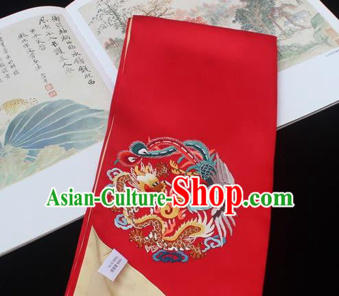 China Handmade Red Silk Scarf Traditional Cheongsam Embroidered Phoenix Tippet China Handmade Red Silk Scarf Traditional Cheongsam Embroidered Phoenix Tippet