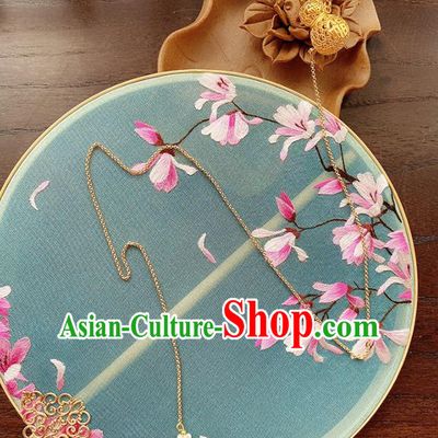 China Traditional Cheongsam Golden Gourd Brooch Classical Pendant Accessories