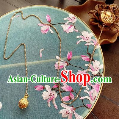 China Traditional Cheongsam Golden Fish Brooch Classical Sachet Pendant Accessories
