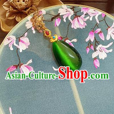 China Classical Pendant Accessories Collar Button Traditional Cheongsam Green Brooch