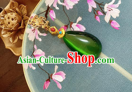 China Classical Pendant Accessories Collar Button Traditional Cheongsam Green Brooch China Classical Pendant Accessories Collar Button Traditional Cheongsam Green Brooch