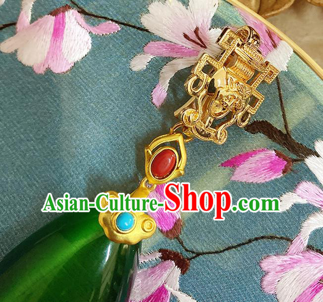 China Classical Pendant Accessories Collar Button Traditional Cheongsam Green Brooch China Classical Pendant Accessories Collar Button Traditional Cheongsam Green Brooch