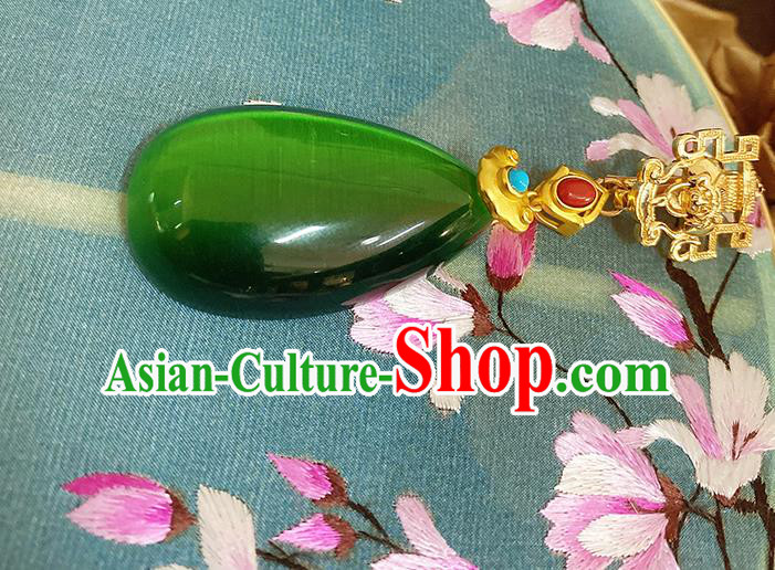 China Classical Pendant Accessories Collar Button Traditional Cheongsam Green Brooch China Classical Pendant Accessories Collar Button Traditional Cheongsam Green Brooch