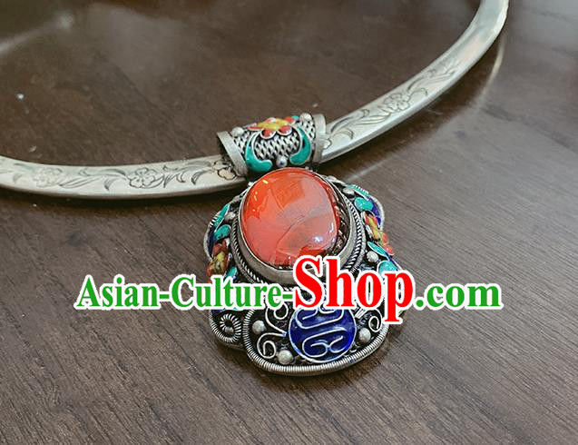 China Traditional Hanfu Silver Necklace Ethnic Princess Jewelry Accessories China Traditional Hanfu Silver Necklace Ethnic Princess Jewelry Accessories