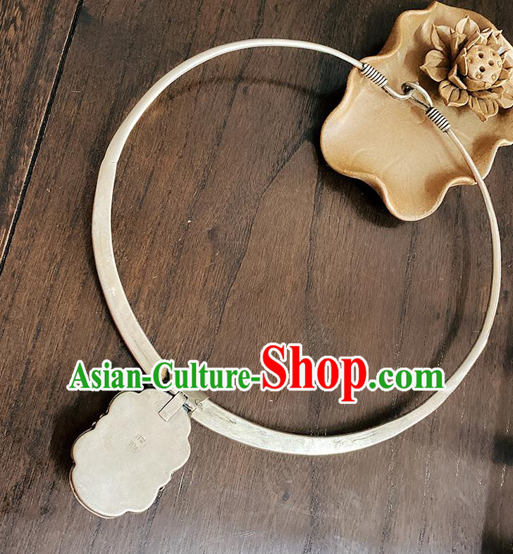 China Traditional Hanfu Silver Necklace Ethnic Princess Jewelry Accessories China Traditional Hanfu Silver Necklace Ethnic Princess Jewelry Accessories