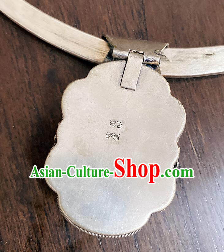China Traditional Hanfu Silver Necklace Ethnic Princess Jewelry Accessories China Traditional Hanfu Silver Necklace Ethnic Princess Jewelry Accessories