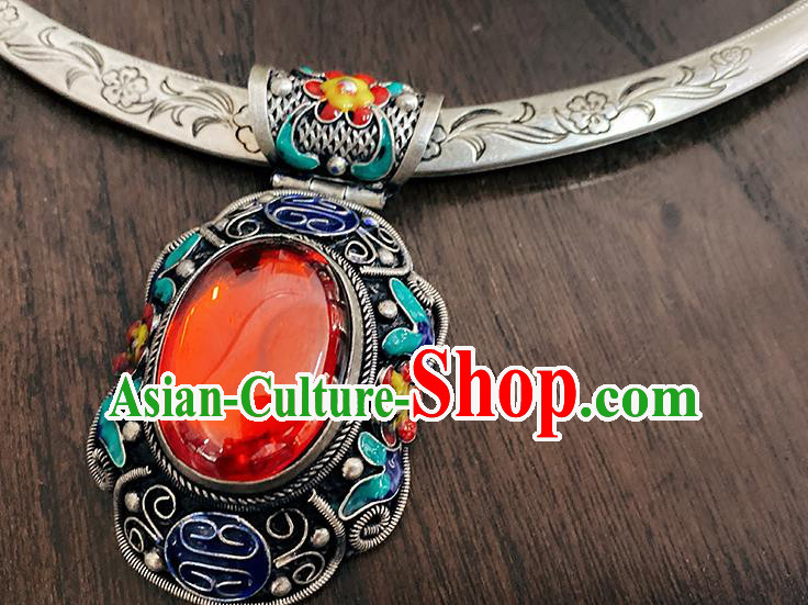 China Traditional Hanfu Silver Necklace Ethnic Princess Jewelry Accessories China Traditional Hanfu Silver Necklace Ethnic Princess Jewelry Accessories