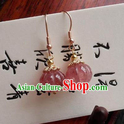China Traditional Hanfu Earrings Brass Ear Accessories