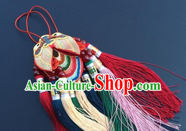 China Embroidery Cicada Pendant Traditional Embroidered Car Accessories China Embroidery Cicada Pendant Traditional Embroidered Car Accessories